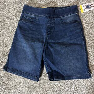 DKNY Jeans Women's Pull On Denim Bermuda Shorts Medium Wash Stretch Size S
